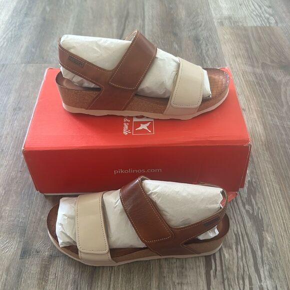 Pikolinos Wedge Sandals Leather Mahon for Women's Size 39 8.5-9